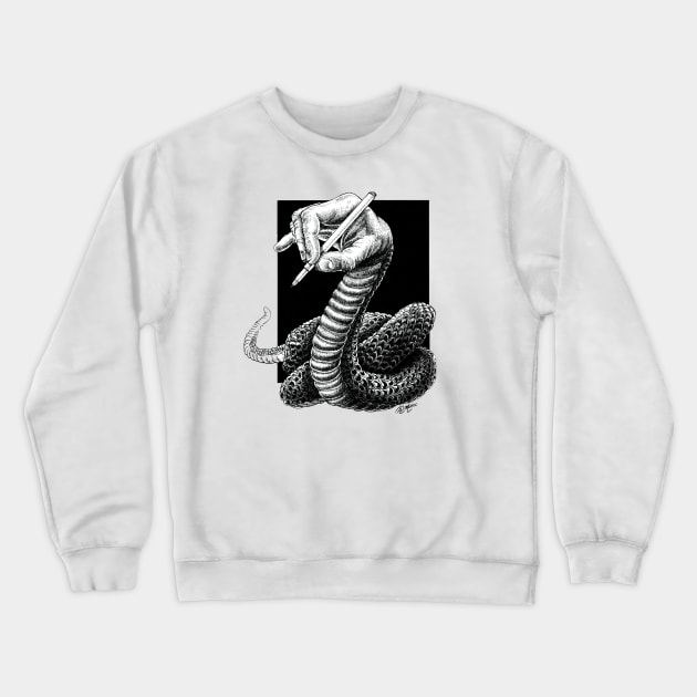 Snake Hand Crewneck Sweatshirt by Angelo DiMartino